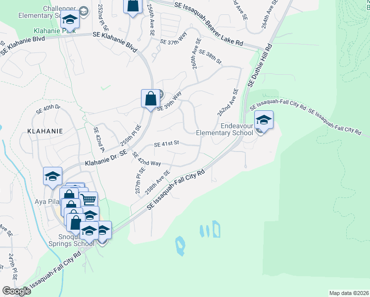 map of restaurants, bars, coffee shops, grocery stores, and more near 25822 Southeast 41st Place in Issaquah
