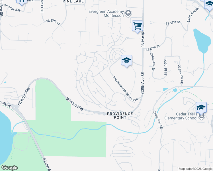 map of restaurants, bars, coffee shops, grocery stores, and more near 22246 Southeast 42nd Lane in Issaquah