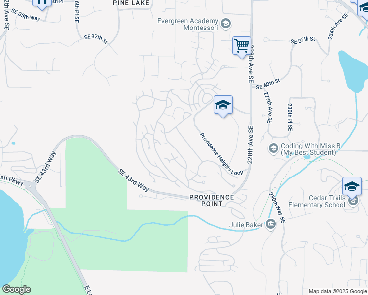 map of restaurants, bars, coffee shops, grocery stores, and more near 22246 Southeast 42nd Lane in Issaquah