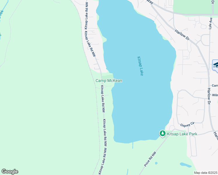 map of restaurants, bars, coffee shops, grocery stores, and more near 856 Kitsap Lake Road Northwest in Bremerton