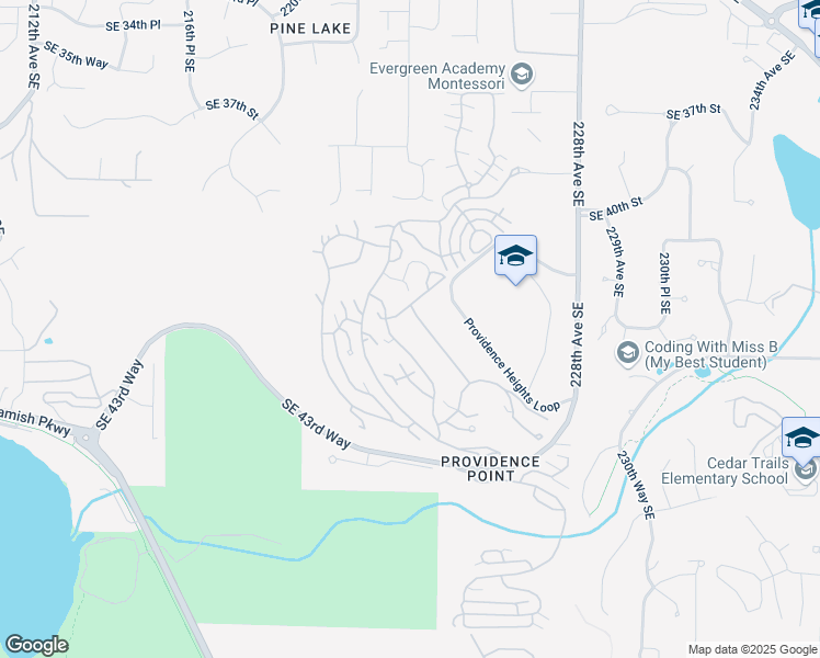 map of restaurants, bars, coffee shops, grocery stores, and more near 4113 223rd Place Southeast in Issaquah