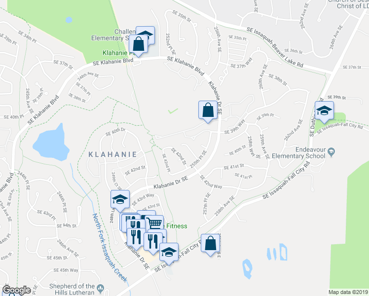map of restaurants, bars, coffee shops, grocery stores, and more near 25533 Southeast 41st Court in Issaquah