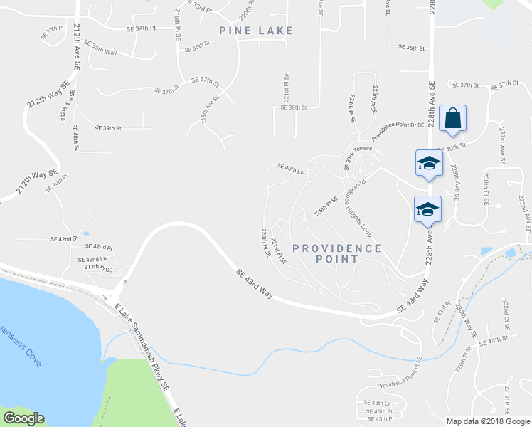 map of restaurants, bars, coffee shops, grocery stores, and more near 4084 220th Place Southeast in Issaquah