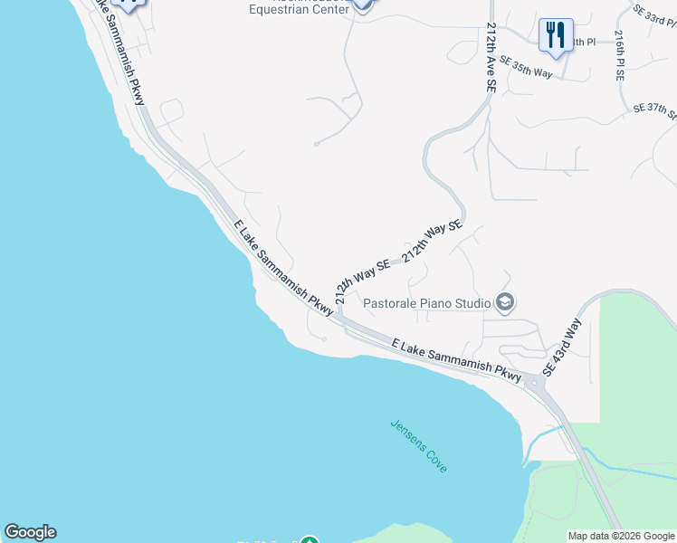 map of restaurants, bars, coffee shops, grocery stores, and more near 4160 212th Way Southeast in Sammamish