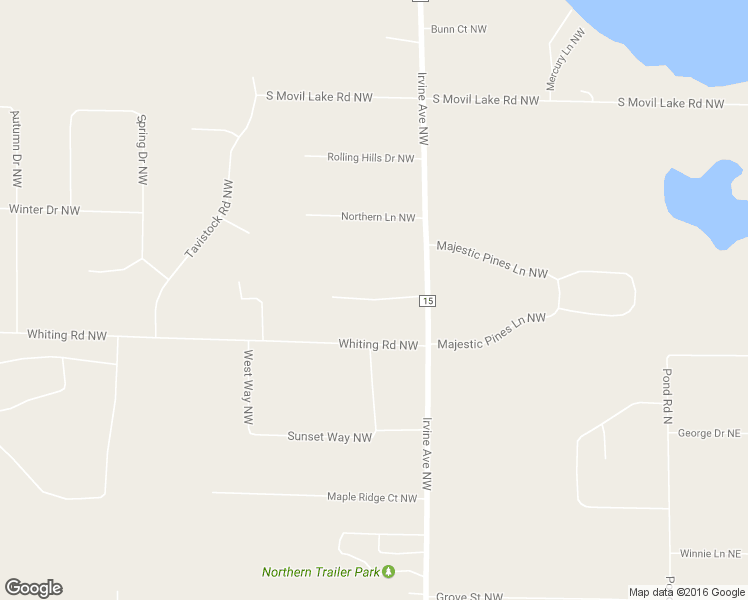 map of restaurants, bars, coffee shops, grocery stores, and more near 500 Spruce Grove Lane Northwest in Bemidji