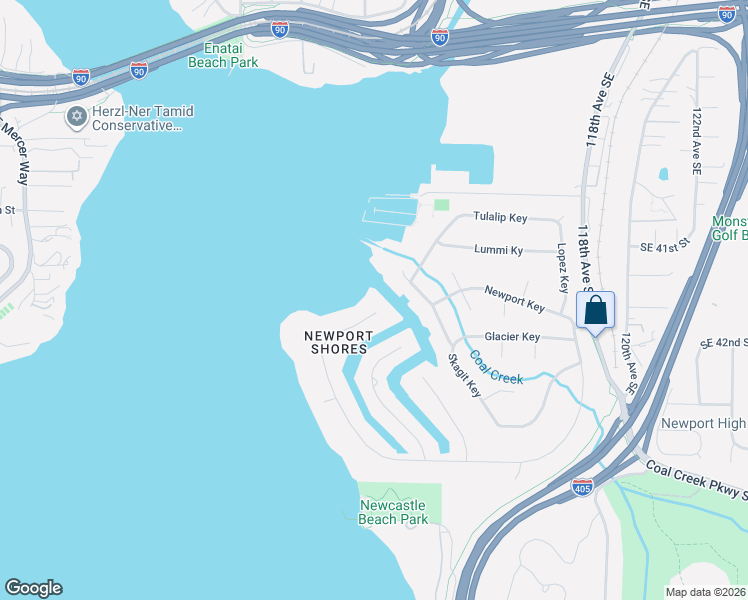 map of restaurants, bars, coffee shops, grocery stores, and more near 108 Cascade Key in Bellevue