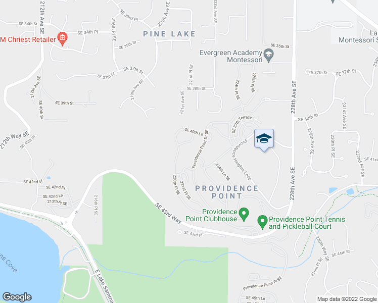 map of restaurants, bars, coffee shops, grocery stores, and more near 22047 Southeast 40th Court in Issaquah