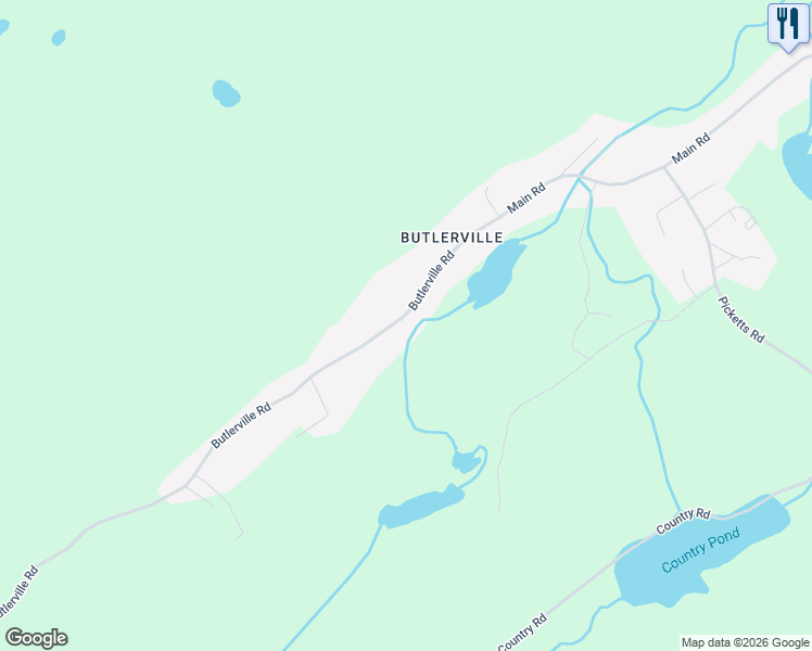 map of restaurants, bars, coffee shops, grocery stores, and more near 53 Main Road in South Dildo