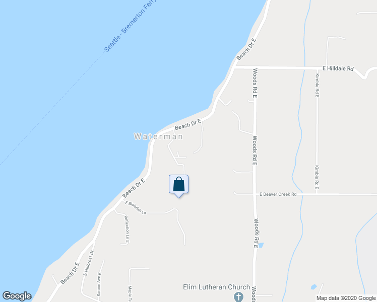 map of restaurants, bars, coffee shops, grocery stores, and more near 4435 Waterman Ridge Lane East in Port Orchard