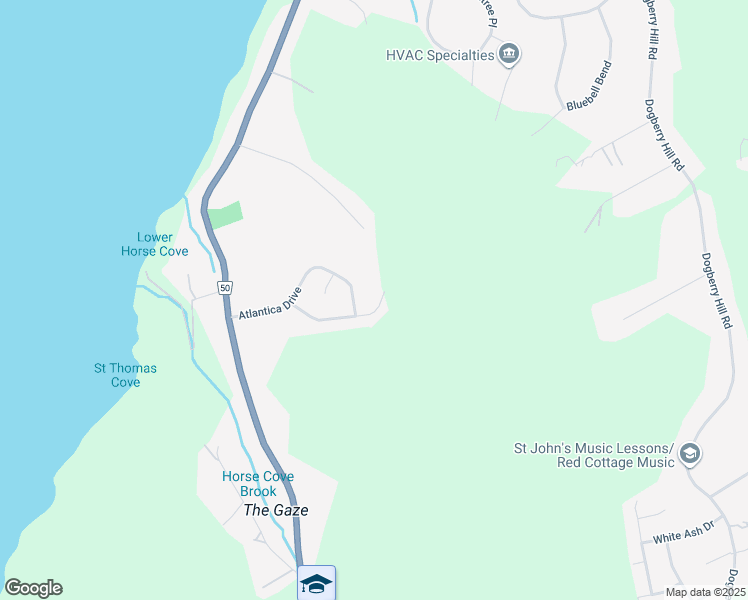 map of restaurants, bars, coffee shops, grocery stores, and more near 25 Legend Drive in Paradise