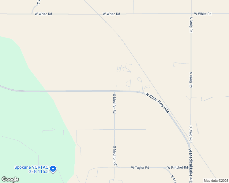 map of restaurants, bars, coffee shops, grocery stores, and more near 8901 South Medifor Road in Cheney