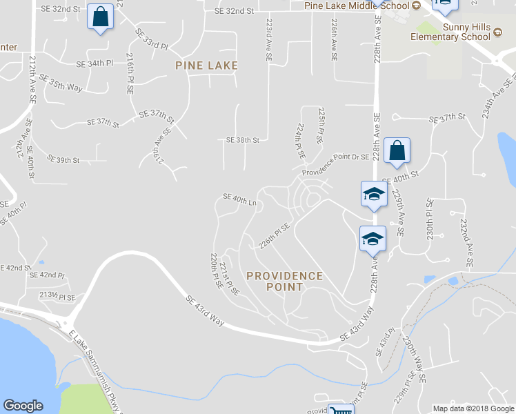 map of restaurants, bars, coffee shops, grocery stores, and more near 4010 Providence Point Drive Southeast in Issaquah