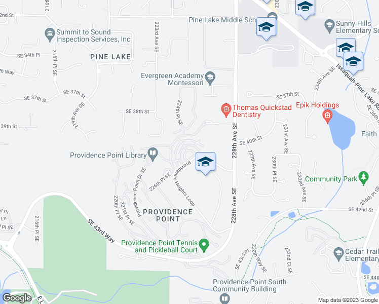 map of restaurants, bars, coffee shops, grocery stores, and more near 22508 Southeast 37th Terrace in Issaquah