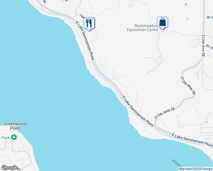 map of restaurants, bars, coffee shops, grocery stores, and more near 3913 East Lake Sammamish Shore Lane Southeast in Sammamish