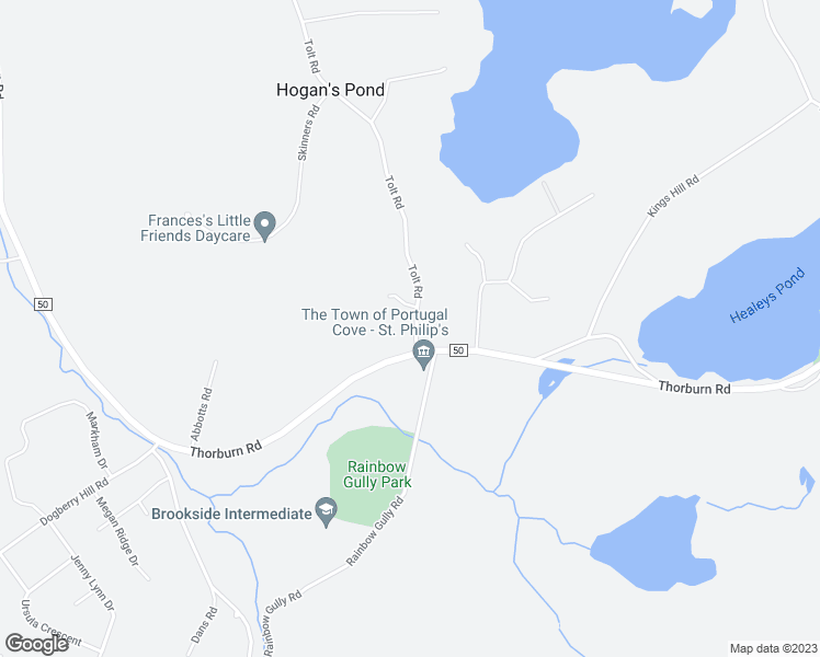 map of restaurants, bars, coffee shops, grocery stores, and more near 3 Tolt Road in Portugal Cove-St. Philip's