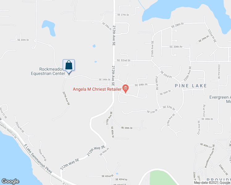 map of restaurants, bars, coffee shops, grocery stores, and more near 21205 Southeast 35th Way in Sammamish