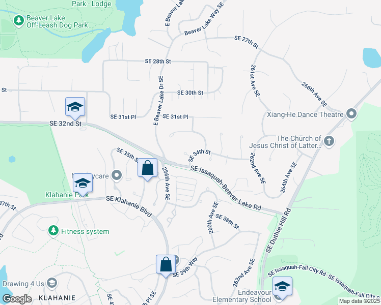 map of restaurants, bars, coffee shops, grocery stores, and more near 3351 257th Court Southeast in Issaquah