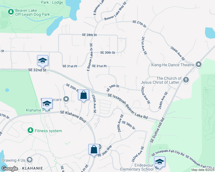 map of restaurants, bars, coffee shops, grocery stores, and more near 3351 257th Court Southeast in Issaquah