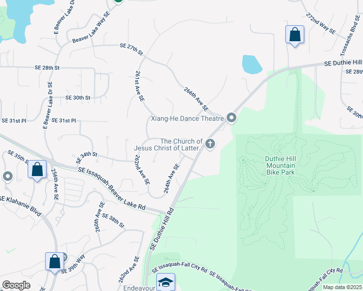 map of restaurants, bars, coffee shops, grocery stores, and more near 3227 263rd Court Southeast in Sammamish
