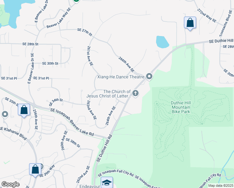 map of restaurants, bars, coffee shops, grocery stores, and more near 3227 263rd Court Southeast in Sammamish