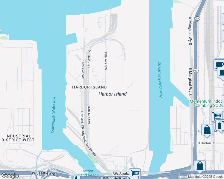 map of restaurants, bars, coffee shops, grocery stores, and more near 2730 13th Avenue Southwest in Seattle