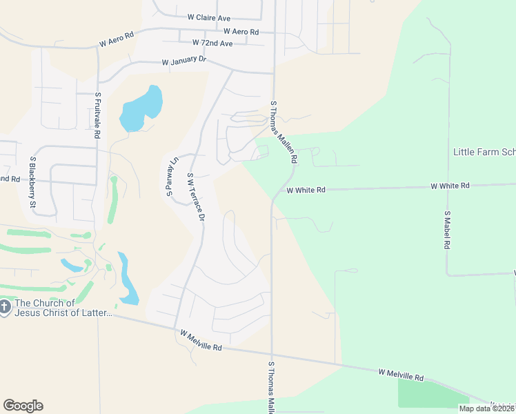 map of restaurants, bars, coffee shops, grocery stores, and more near 7910 South Thomas Mallen Road in Cheney