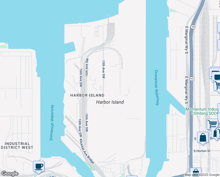 map of restaurants, bars, coffee shops, grocery stores, and more near 2730 13th Avenue Southwest in Seattle