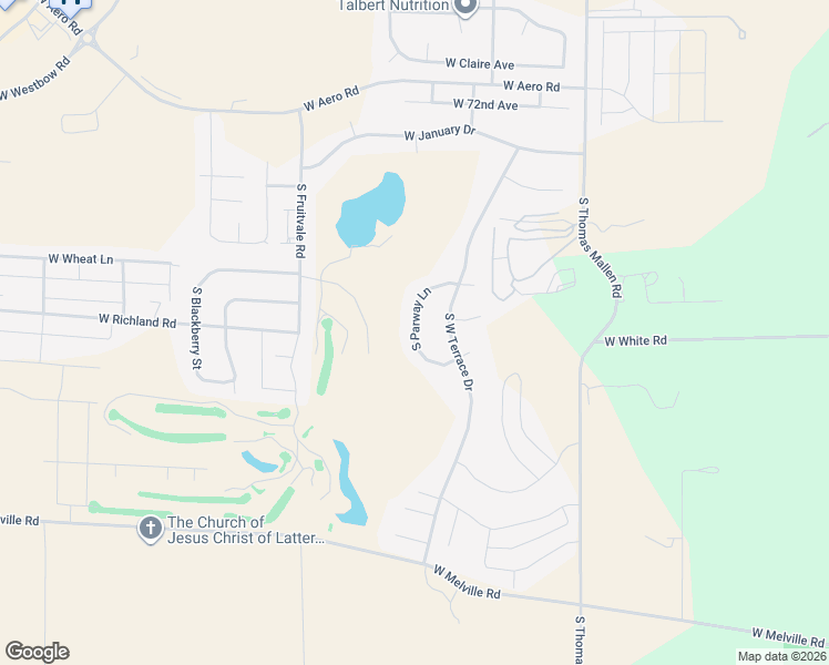 map of restaurants, bars, coffee shops, grocery stores, and more near 7903 South Parway Lane in Cheney