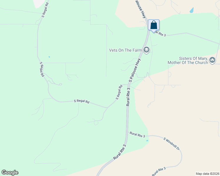 map of restaurants, bars, coffee shops, grocery stores, and more near 8225 South Regal Road in Spokane