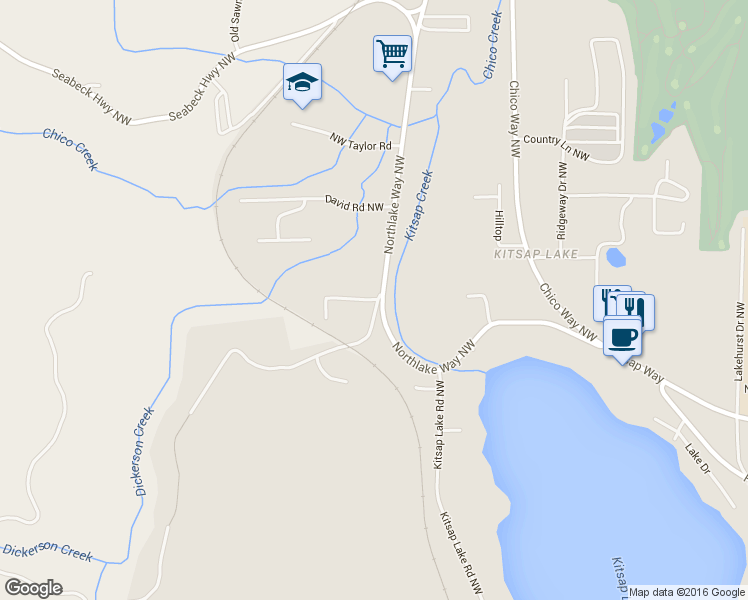 map of restaurants, bars, coffee shops, grocery stores, and more near 4792 Leber Lane Northwest in Bremerton