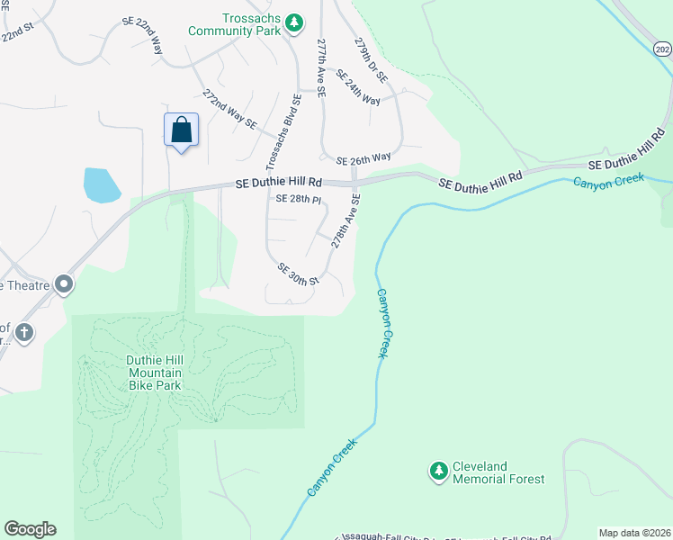 map of restaurants, bars, coffee shops, grocery stores, and more near 3004 278th Court Southeast in Issaquah