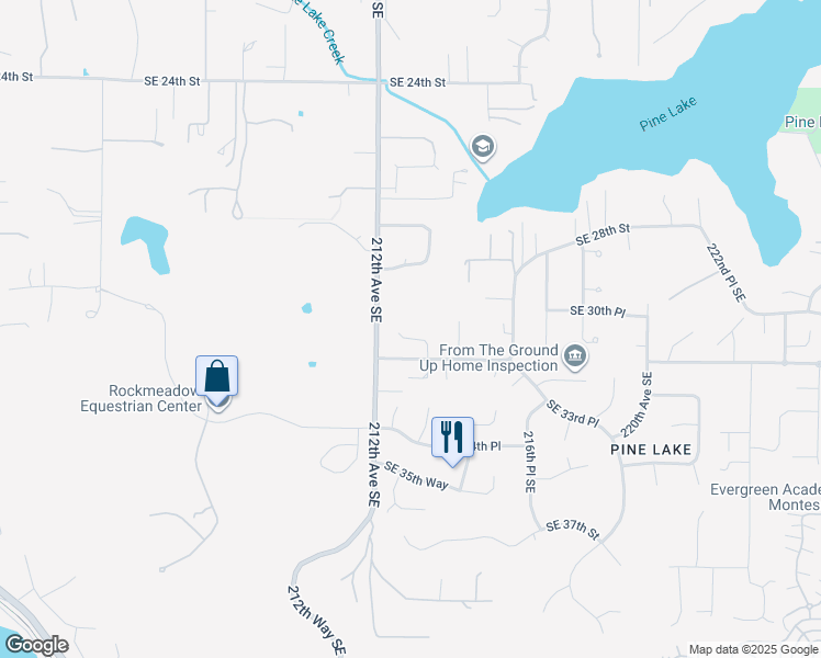 map of restaurants, bars, coffee shops, grocery stores, and more near 3119 213th Place Southeast in Issaquah