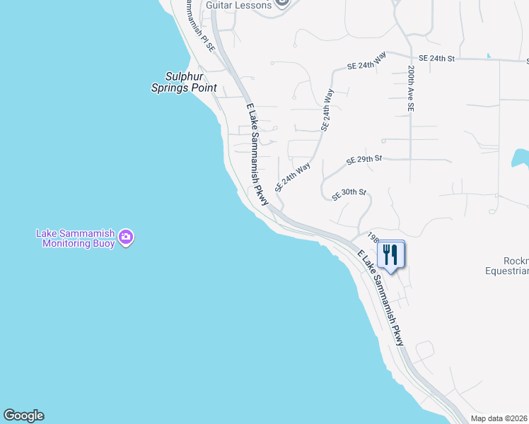 map of restaurants, bars, coffee shops, grocery stores, and more near 3027 East Lake Sammamish Parkway Southeast in Sammamish