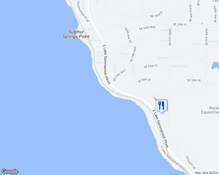 map of restaurants, bars, coffee shops, grocery stores, and more near 3027 East Lake Sammamish Parkway Southeast in Sammamish