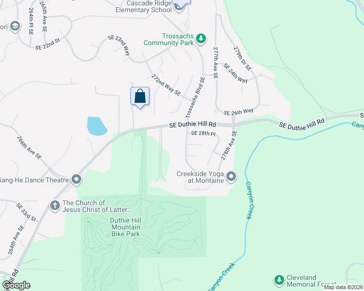 map of restaurants, bars, coffee shops, grocery stores, and more near 2841 275th Avenue Southeast in Sammamish