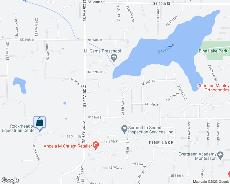 map of restaurants, bars, coffee shops, grocery stores, and more near 21529 Southeast 28th Lane in Sammamish