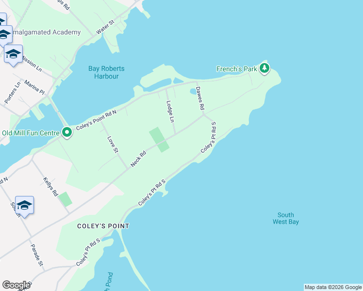 map of restaurants, bars, coffee shops, grocery stores, and more near 168 Neck Road in Coley's Point South