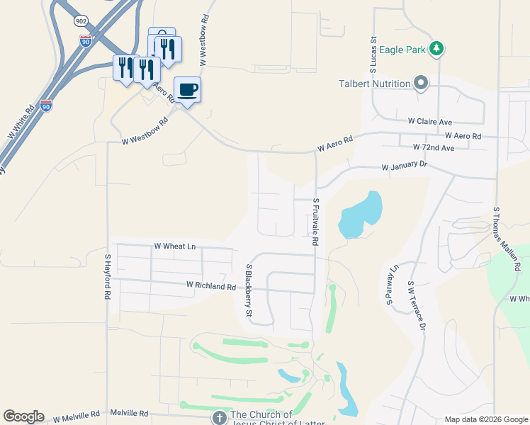 map of restaurants, bars, coffee shops, grocery stores, and more near 10205 Gabi Court in Cheney