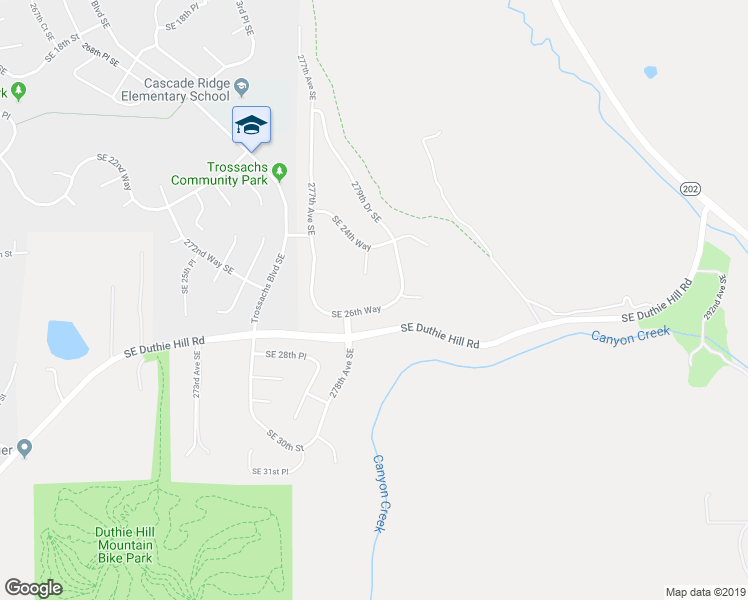 map of restaurants, bars, coffee shops, grocery stores, and more near 27816 Southeast 26th Way in Sammamish