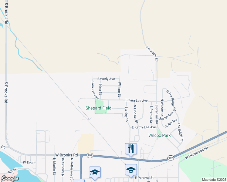map of restaurants, bars, coffee shops, grocery stores, and more near 425 Connie Ray Avenue in Medical Lake
