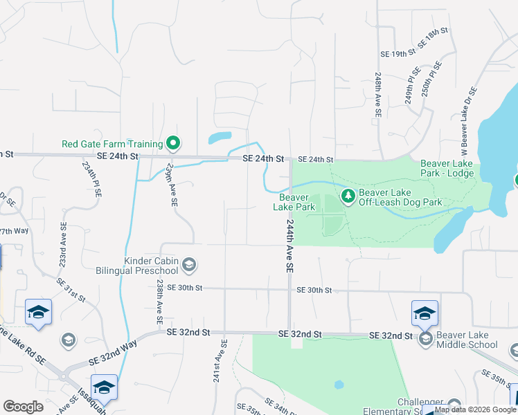 map of restaurants, bars, coffee shops, grocery stores, and more near 2616 242nd Avenue Southeast in Issaquah
