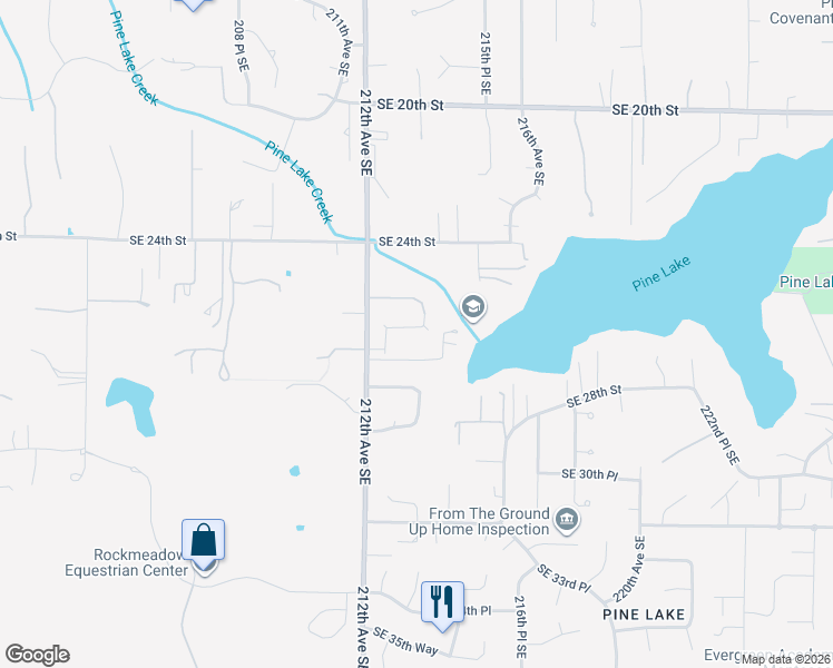 map of restaurants, bars, coffee shops, grocery stores, and more near 21255 Southeast 26th Street in Issaquah