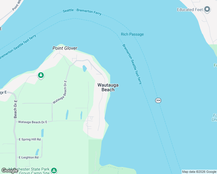 map of restaurants, bars, coffee shops, grocery stores, and more near 5765 Watauga Beach Drive East in Port Orchard