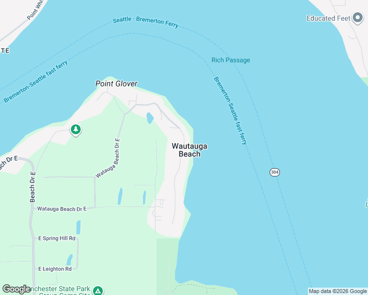 map of restaurants, bars, coffee shops, grocery stores, and more near in Wautauga Beach