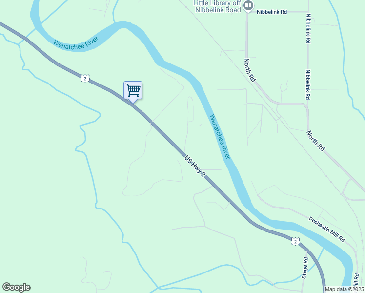 map of restaurants, bars, coffee shops, grocery stores, and more near 10900 U.S. 2 in Leavenworth