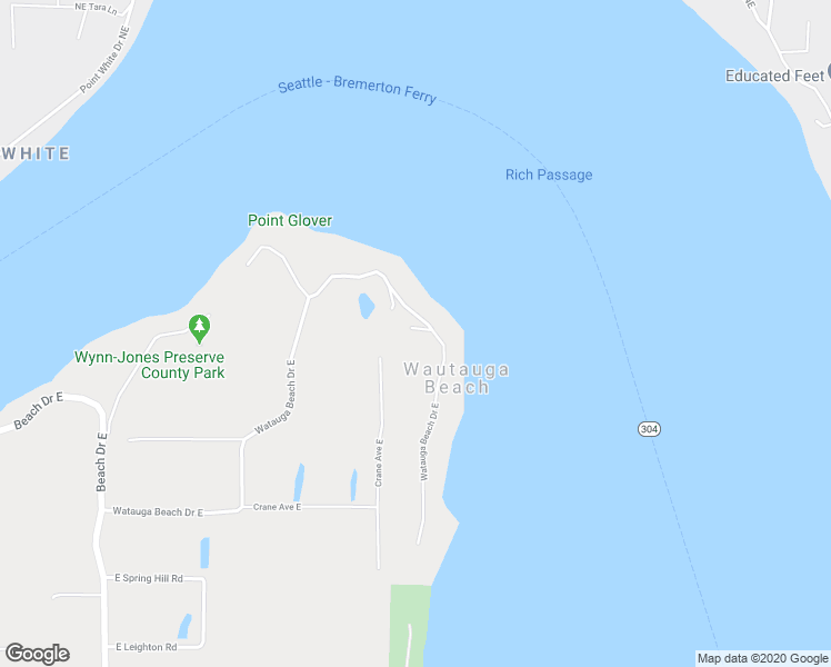 map of restaurants, bars, coffee shops, grocery stores, and more near 5960 Watauga Beach Drive East in Port Orchard