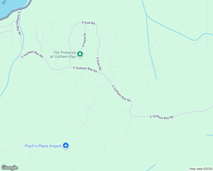 map of restaurants, bars, coffee shops, grocery stores, and more near 2568 East Gotham Bay Road in Harrison