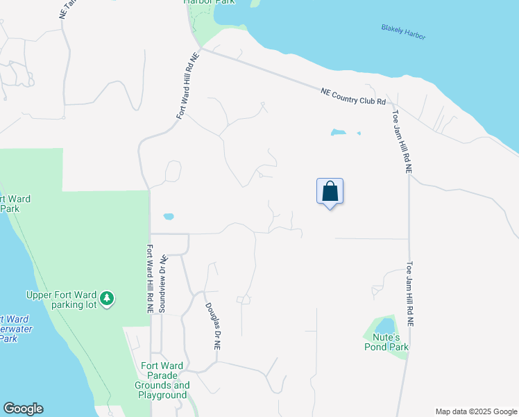 map of restaurants, bars, coffee shops, grocery stores, and more near 10113 Northeast Kitsap Street in Bainbridge Island