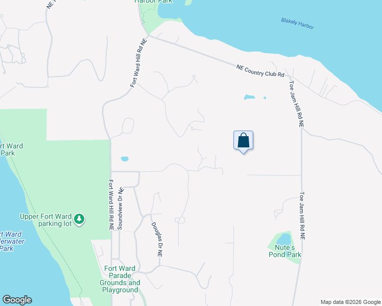 map of restaurants, bars, coffee shops, grocery stores, and more near 10113 Northeast Kitsap Street in Bainbridge Island