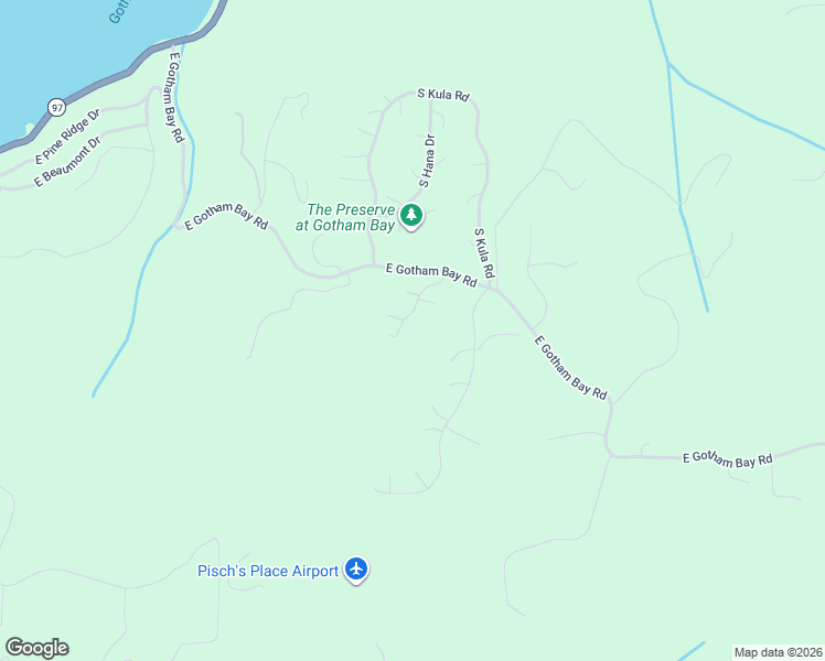 map of restaurants, bars, coffee shops, grocery stores, and more near 2198 East Gotham Bay Road in Harrison